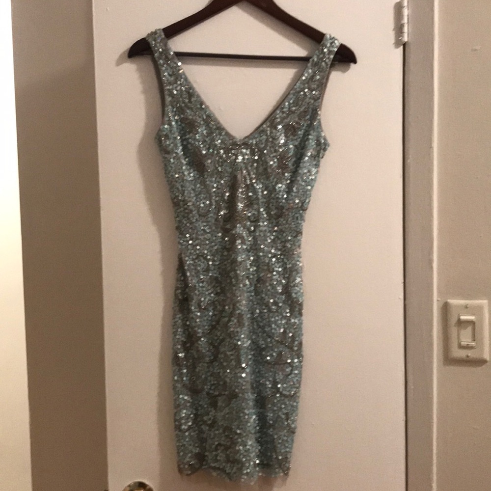 Aidan Mattox sequence party dress